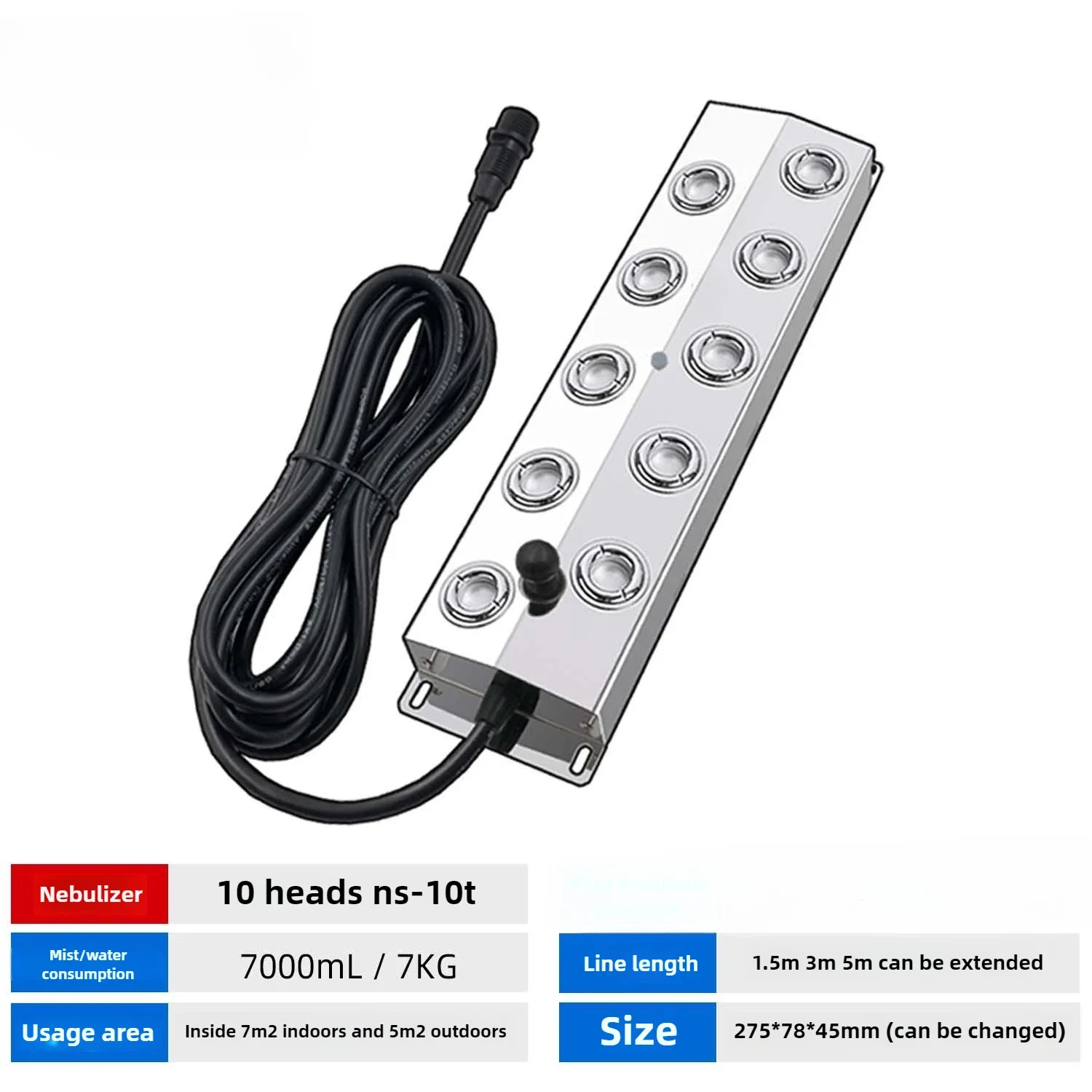 DC48V 10/12 Head Stainless Steel Ultrasonic Mist Maker Fogger for Air Humidifier Greenhouse Hydroponics Nebulizer Fog Sprayer 3