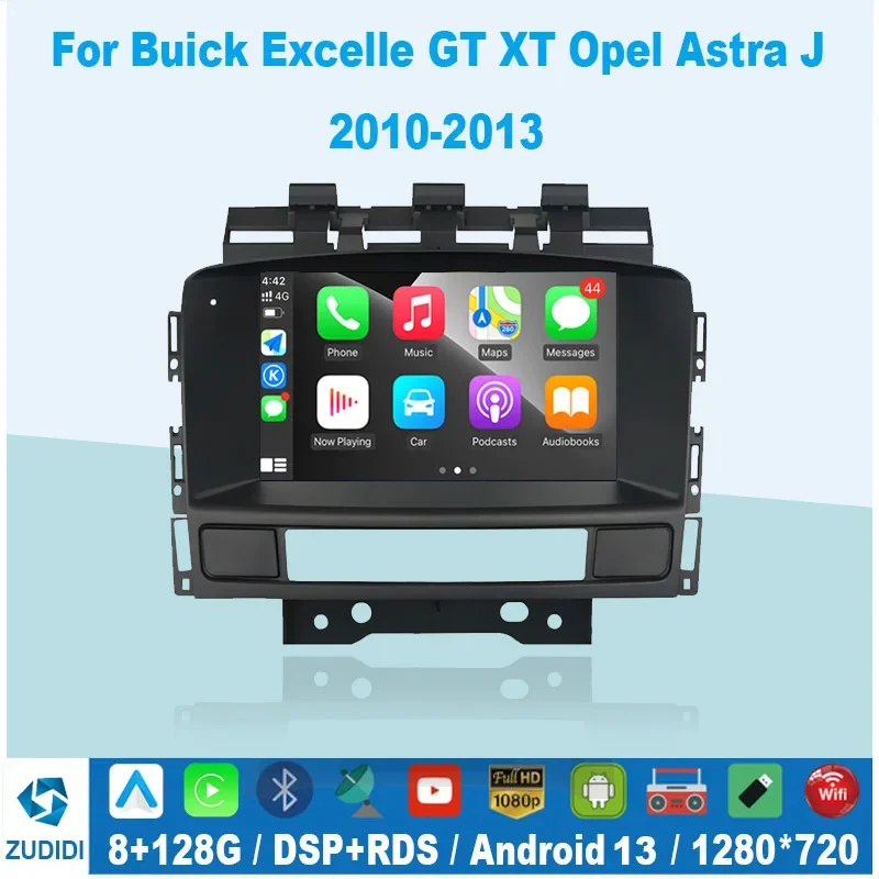 2Din Android 13 Autoradio Multimediale Per Buick Excelle Gt Xt Opel Astra J 2010-2013 Cd300 Cd400 Carplay Autoradio Gps No Dvd