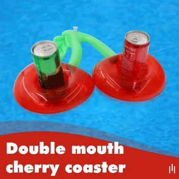 Inflatable Cup Holder Cherry Drink Stand Swimming Pool Bar Toy Float Coasters for Summer Holiday Accessories 3