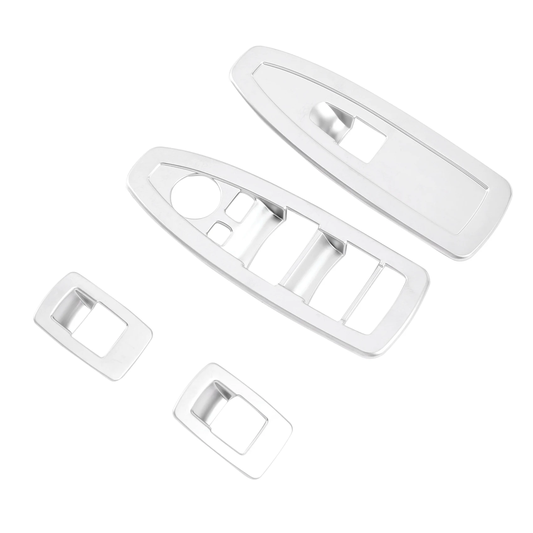 Car Window Lift Switch Panel Trim Cover Frame Accessori Interni Argento Adesivi Auto Accessori Per X1