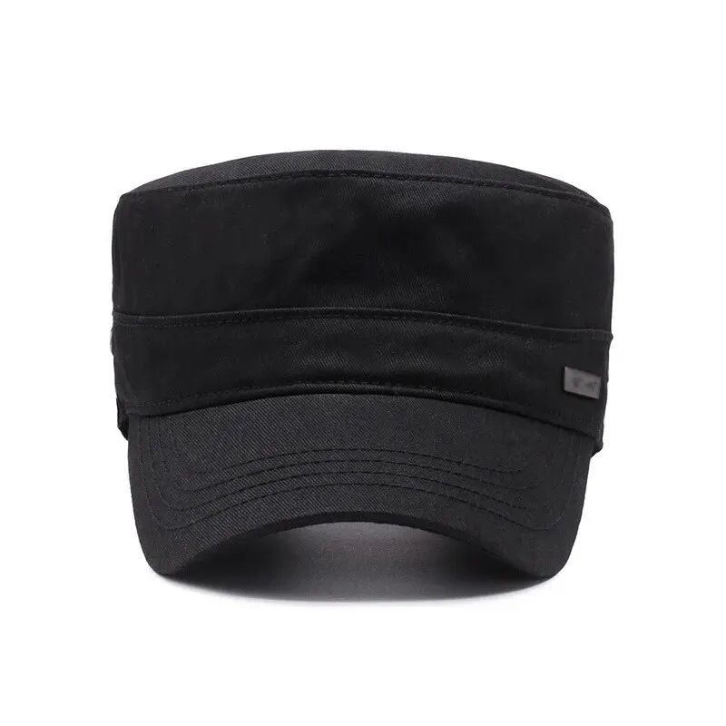 Baseball Cap Flat Cap Solid Color Cap Flat Vintage Cap Cap Hat Four Seasons Flat Top Hat Men's Peaked Hat Sunshade