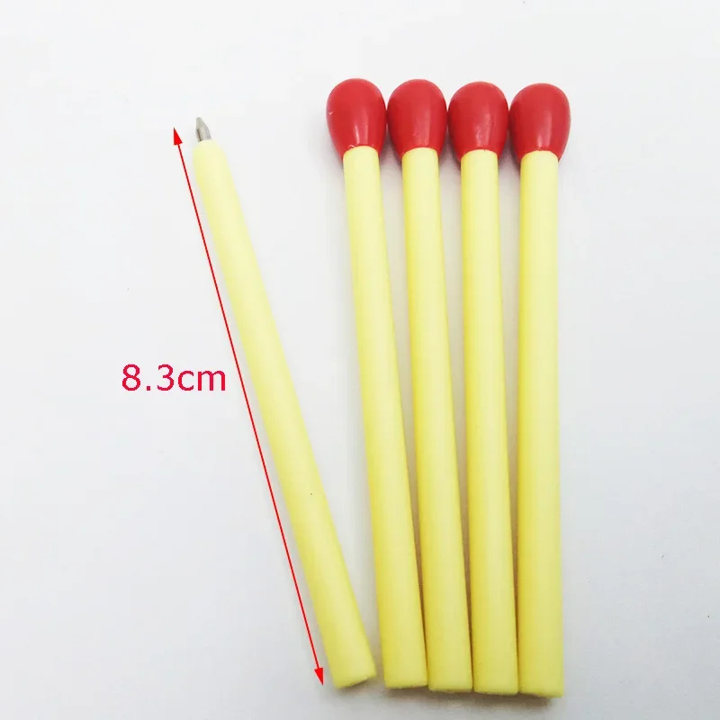 20 Pc Korean Creative Funny Pen Stationery Cute Mini Matchstick Pen Ballpoint Pens 0.5mm for School Office Students Gift