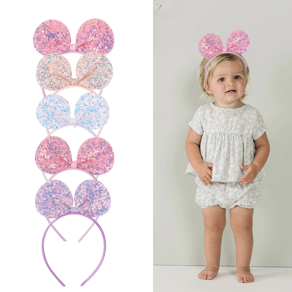 

1PC Sequins Party Hair Hoop for Baby Girl Shiny Crown Headband Birthday Headwear Hairband Festival Costumes Hair Accessories