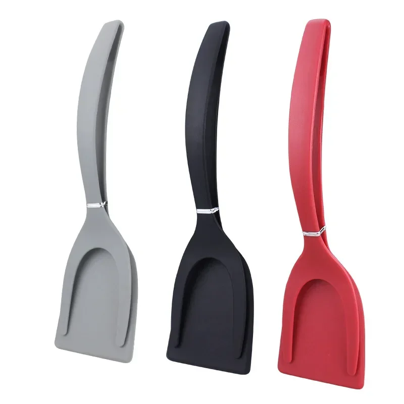 2 In 1 Nylon Grip Flip Pancake Egg Clamp Grip Omelette Spatula Tongs Clamp Pancake Fried Turners Kitchen Accessories