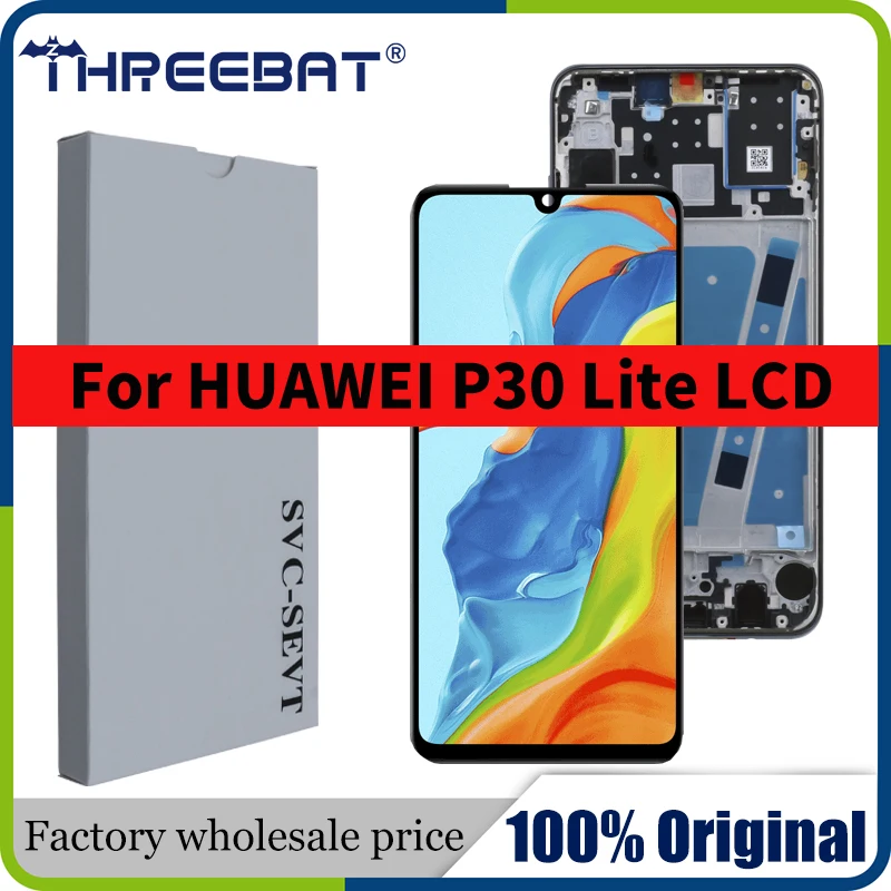 LCD Display Screen 6.15" Original LCD With Frame For HUAWEI P30 Lite LCD Display Screen For HUAWEI P30 Lite Screen Nova 4e MAR-LX1 LX2 AL01