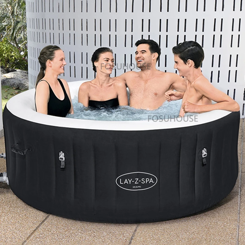 Description Picture 6 of itemModern Inflatable Bathtubs Whirlpool Outdoor Massage Constant Temperature Heating Bathtub Household Massage Bubble Whirlpools