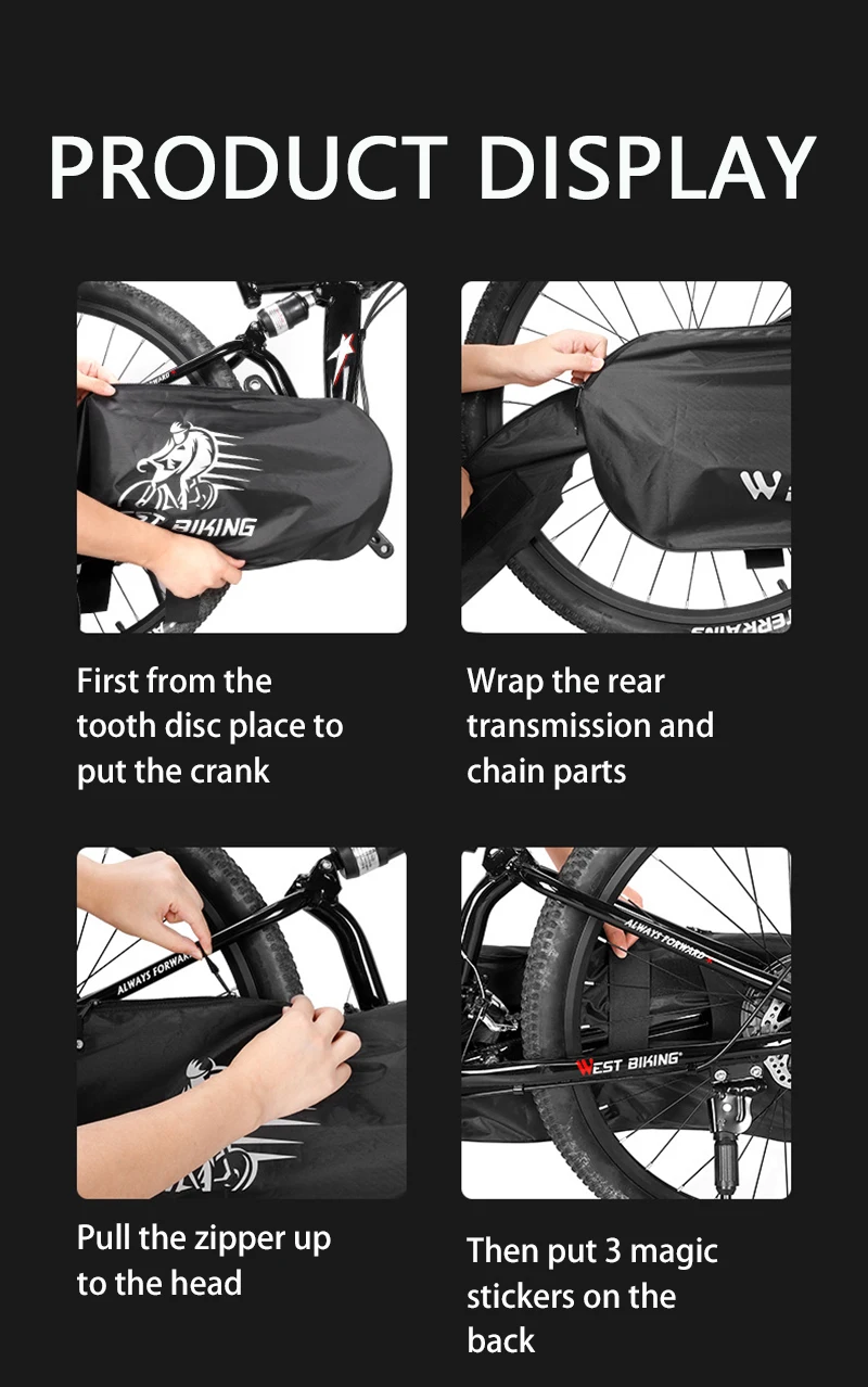 West Biking Fahrradkettenabdeckung Staubschutzhülle Kettenblatt Wasserdicht Straße Berg Klappfahrrad Kettenrad Bilke Equipme – Detail 10