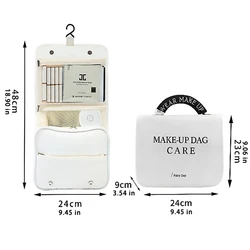 Spacious Portable Hanging Toiletry and Makeup Organizer (WHITE)