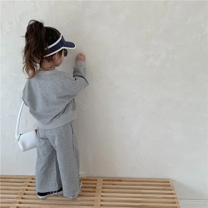 Spring and Autumn New Women's Treasure Foreigner Sweater Jacket Cardigan Flare Pants Girls' Set