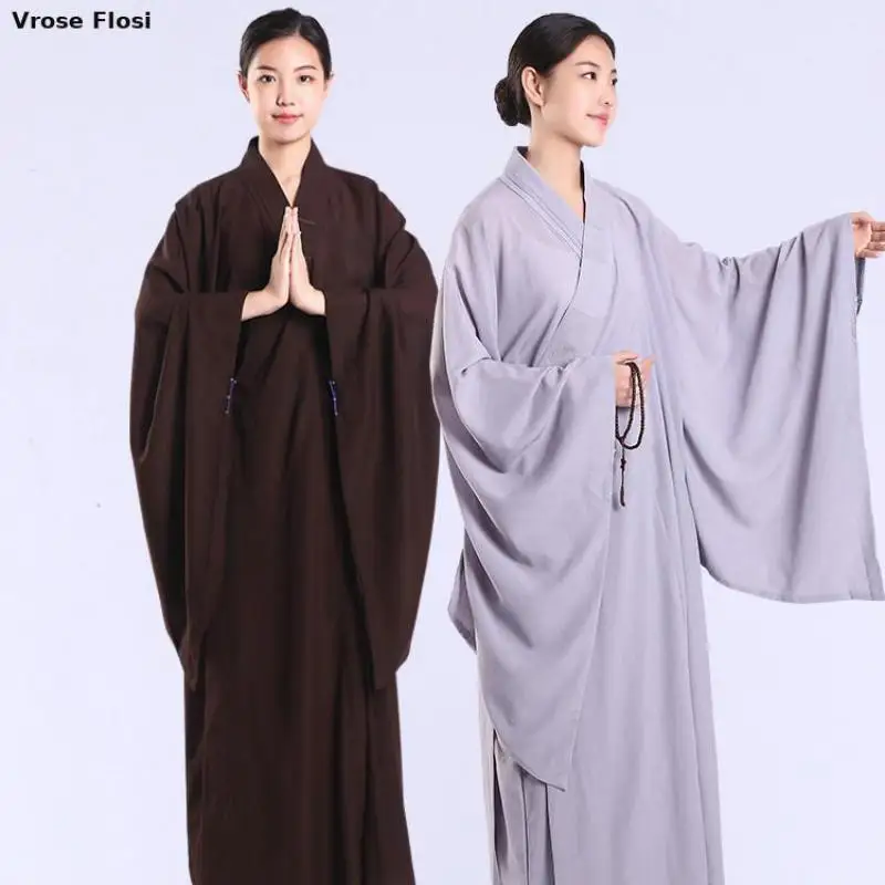 Meditation Zen Shaolin Hanfu Chinese Traditional Clothings For Monk Costume Buddhist Clothing Monk Robe Taoism Tibetan Clothes