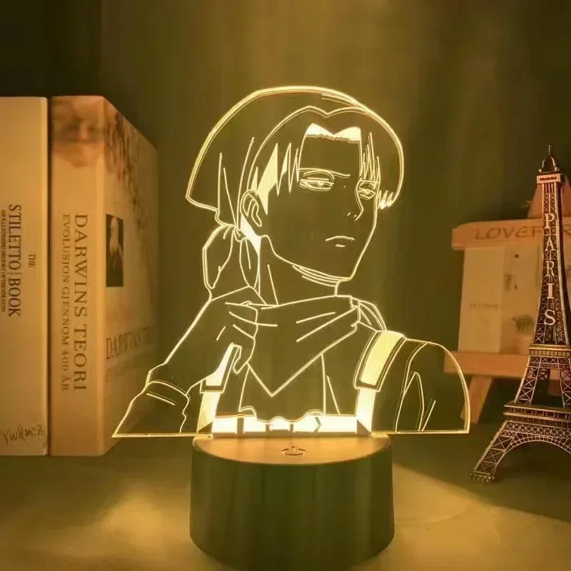 thumbnail image 1 of Lámpara LED de noche de Anime Attack on Titan, figura de Anime 3D, decoración de dormitorio, regalo de cumpleaños para niños, lámpara de Anime EREN, luz cálida, 1 of 4