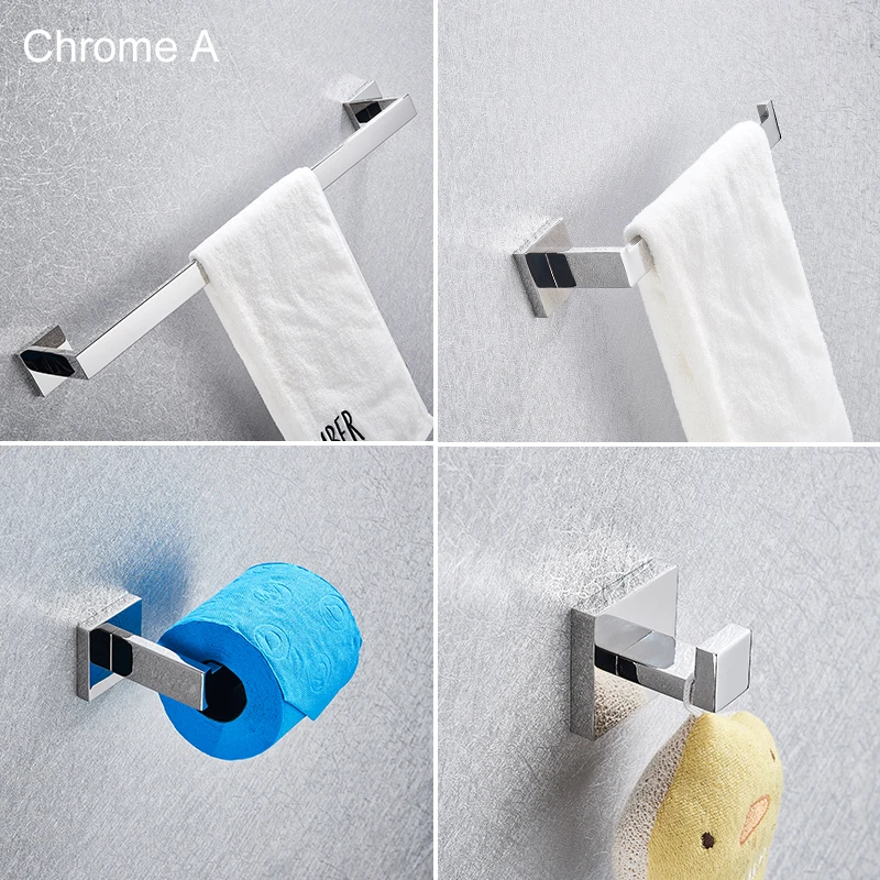 Black Bathroom Hardware Set Wall-mounted Stainless Steel Clothes Hook Toilet Paper Holder Towel Bar Kitchen Facilities Paper Towel Holder Toilet Paper Holder Toilet Roll Holder