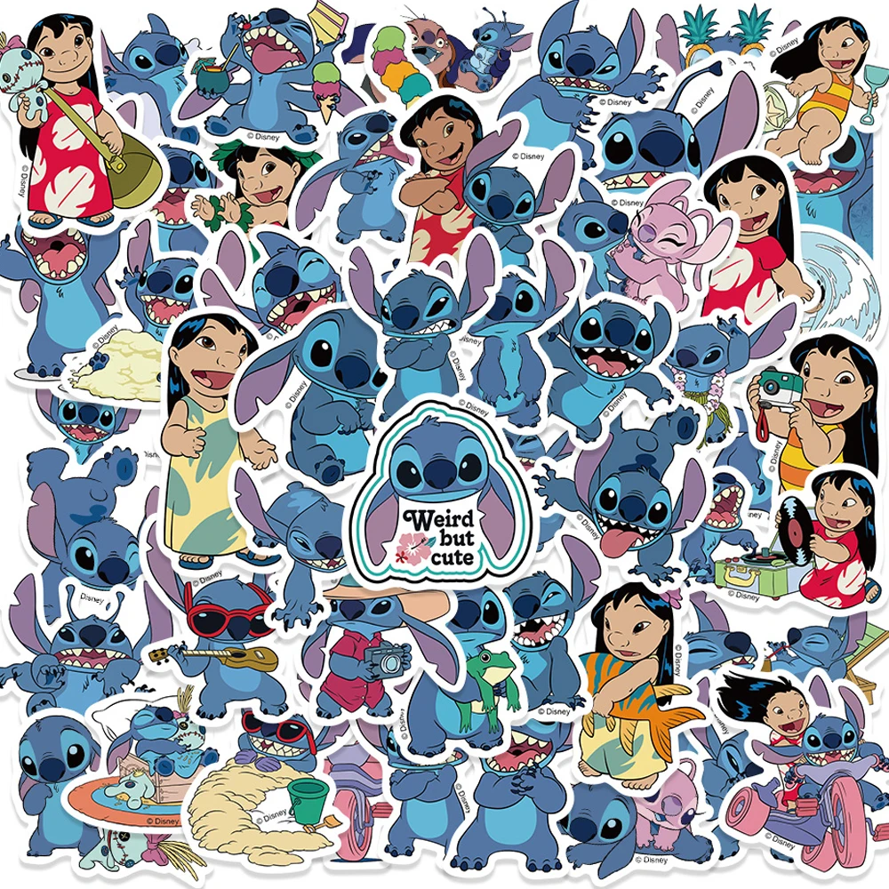10/30/50pcs Disney Cartoon Lilo & Stitch Stickers Graffiti Diy Phone Laptop  Luggage Skateboard Car Cute Decals Waterproof Toys - Sticker - AliExpress