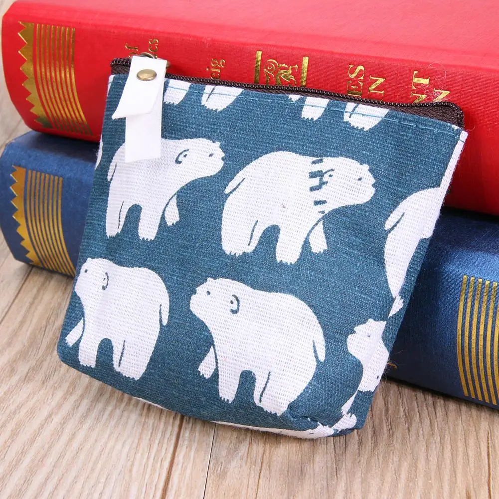 1PC Kids Women's Purse Canvas Coin Wallet Coin Purse Money Pouch