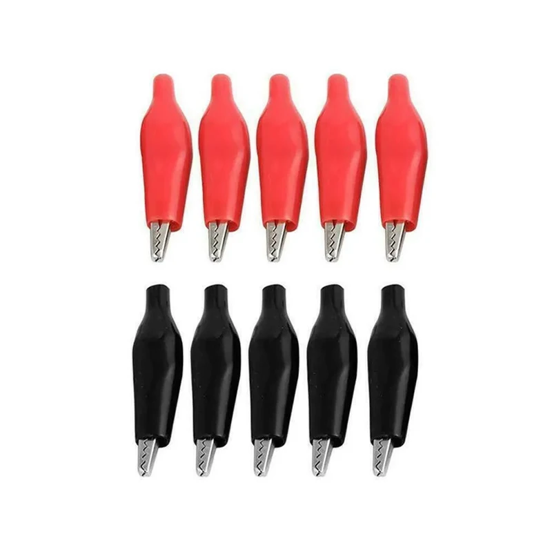 Alligator Clips 10pcs Insulated Crocodile Clips Electrical Battery Connectors 5A Mini for Stereo Application Power Terminal