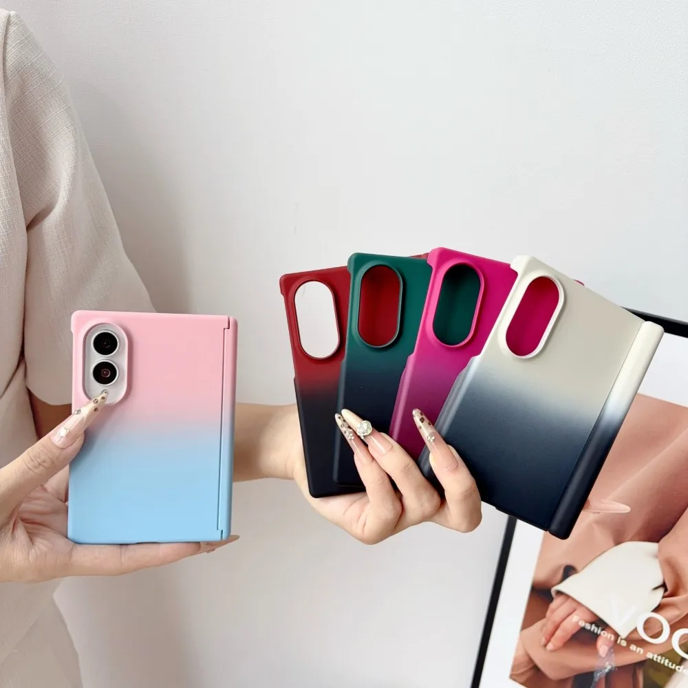 Gradient Dual Color Axis Hinge Shockproof Protective Case
