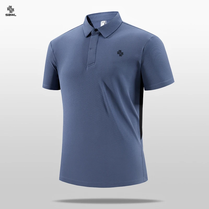 SBWL men's fashion 7 color business leisure high quality POLO shirt outdoor golf equestrian sports short sleeve POLO T-shirt Top 5