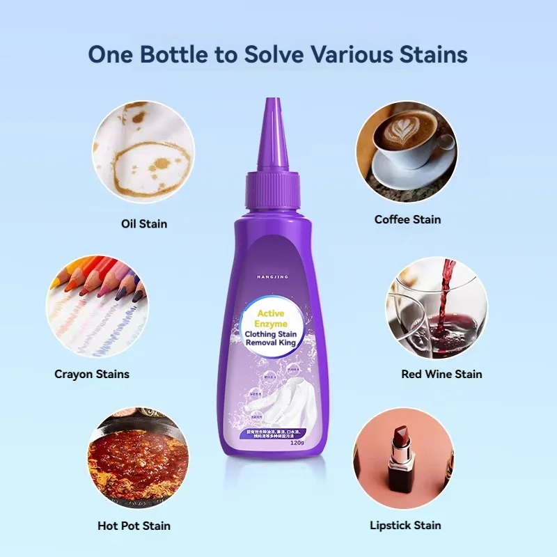 120ml Laundry Stain Remover Odour Remover Active Enzyme Cleaning Agent For Underwear Bra Pants T-shirt Cleaning Supplies washing machine cleaning chemicals stain remover spray laundry soap