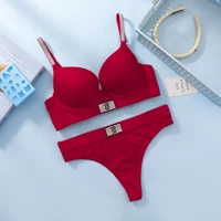 Ensemble soutien-gorge et culotte Victoria's Secret pour femme, sans armatures, confortable, lingerie quotidienne, dentelle sans couture, effet push-up. 4