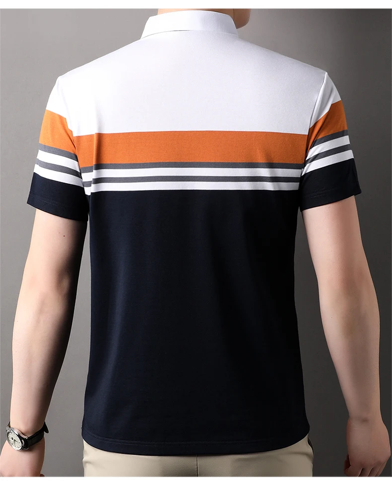 High end fashion brand polo shirt striped short sleeved men's 2024 summer letter print comfortable and breathable casual T-shirt 23 S3ee123e649434da4b57224e16d3fbe58p