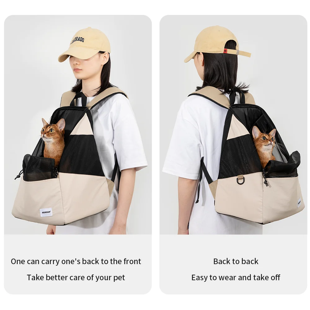 Pet Kitten Breathable Canvas Lightweight Cat Backpack Outdoor Travel Transport Bag For Cats And Puppy Pet Supplies pet carrier backpack pet bag pet carrier bag