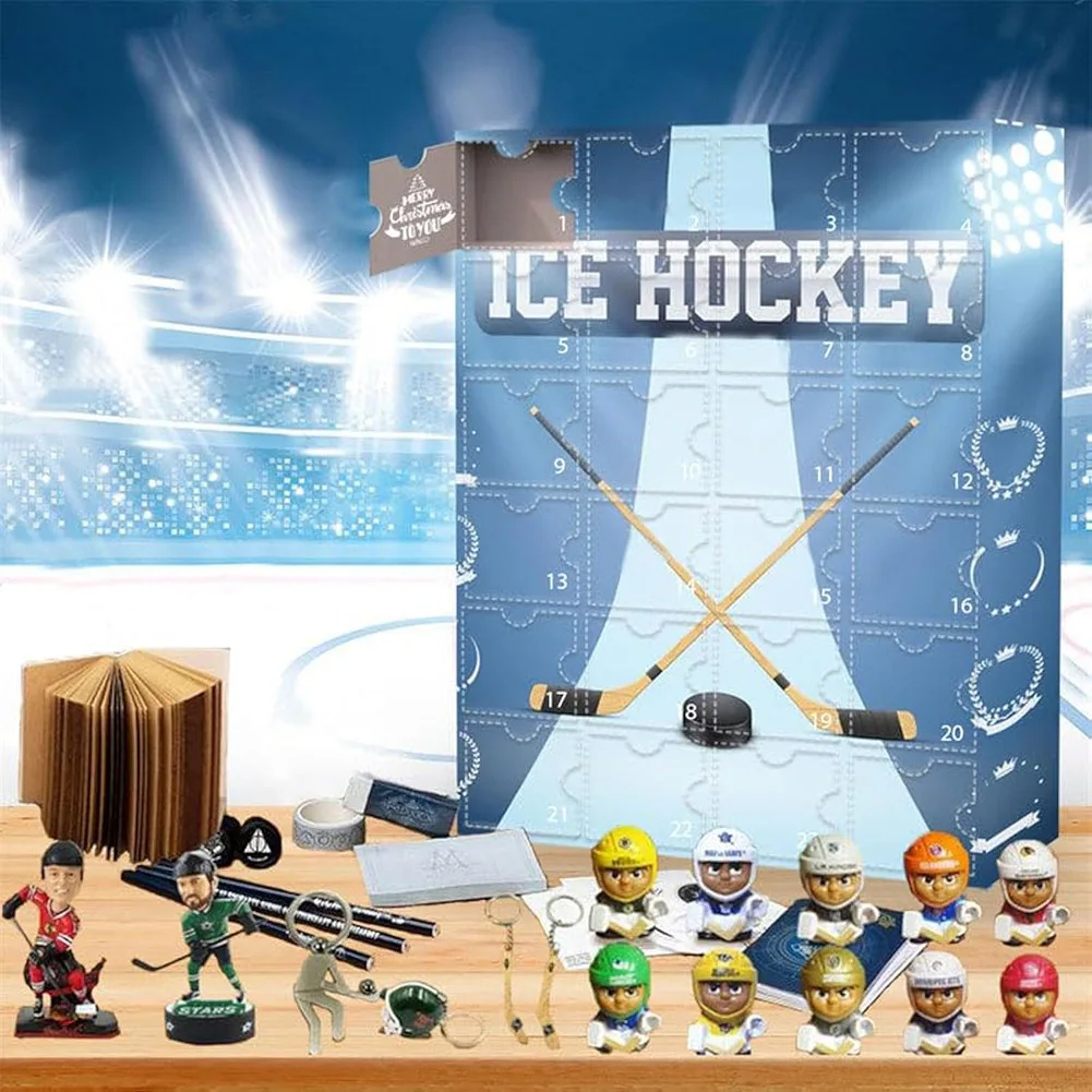 Hockey Advent Calendar The One with 24 Little Doors Hockey Miniature Keepsake Advent Calendar Christmas Kids Gift