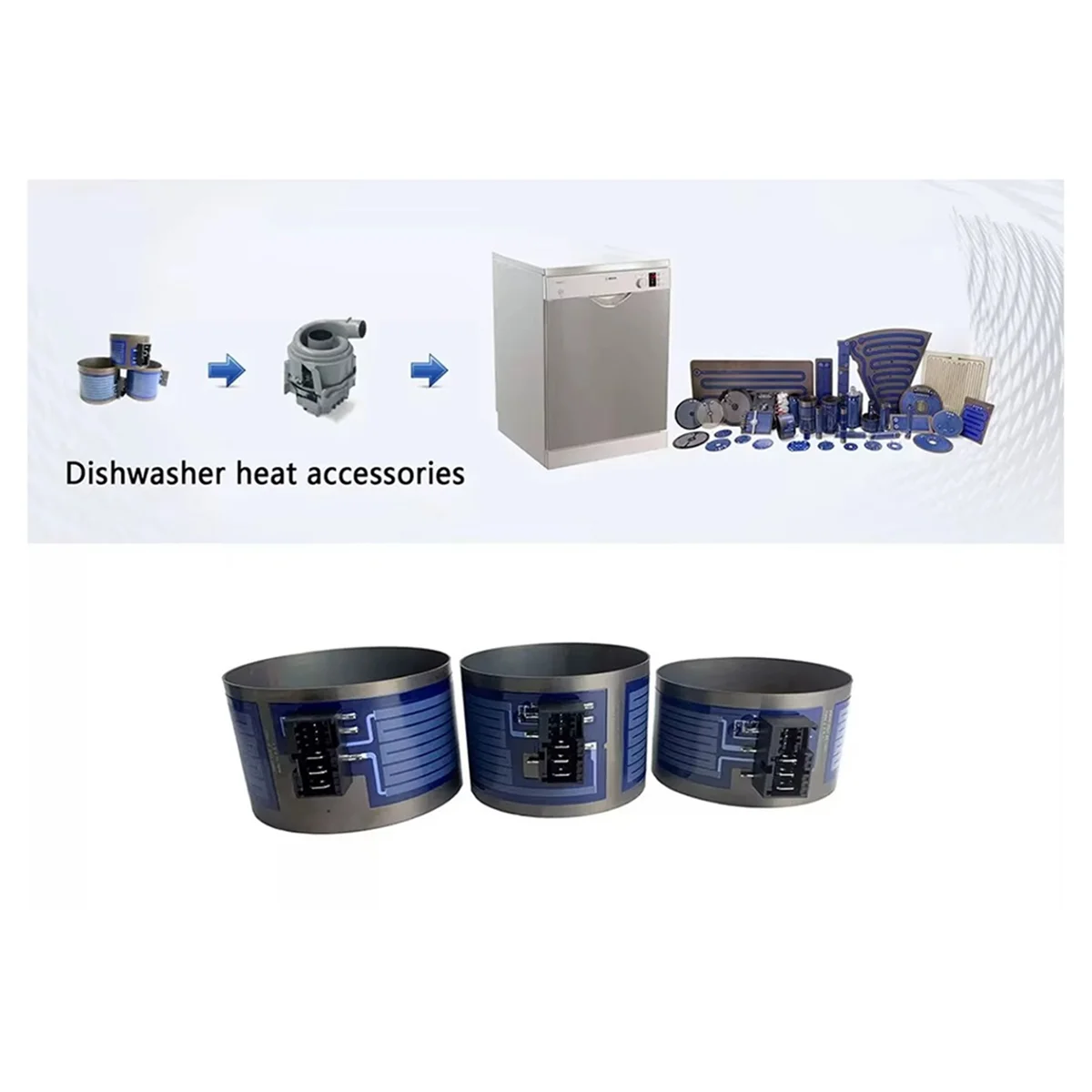 A05G-Dishwasher Heating Ring Forsiemens Dishwasher 2080W 230V Heating Cycle Thick Film 84.5X55mm