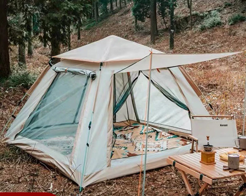

Палатка туристическая утолщенная, складная палатка с 4 Сторонами, автоматическое, быстрое открытие, защита от дождя, портативное оборудование для кемпинга