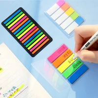1pcs Fluorescent Color Sticky Notes PET Translucence Memo Pad Adhesive Planner Diary Stickers Office Index Post School F7059 2