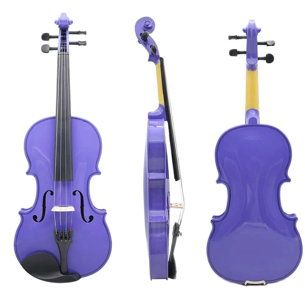 4/4 Violin Suitable for Beginners Student Violin Sets Purple Violin with Case Bow Strings Shoulder Rest Accessories 8 S3ee1528d16514c6a833adb4e5e3eca4eM