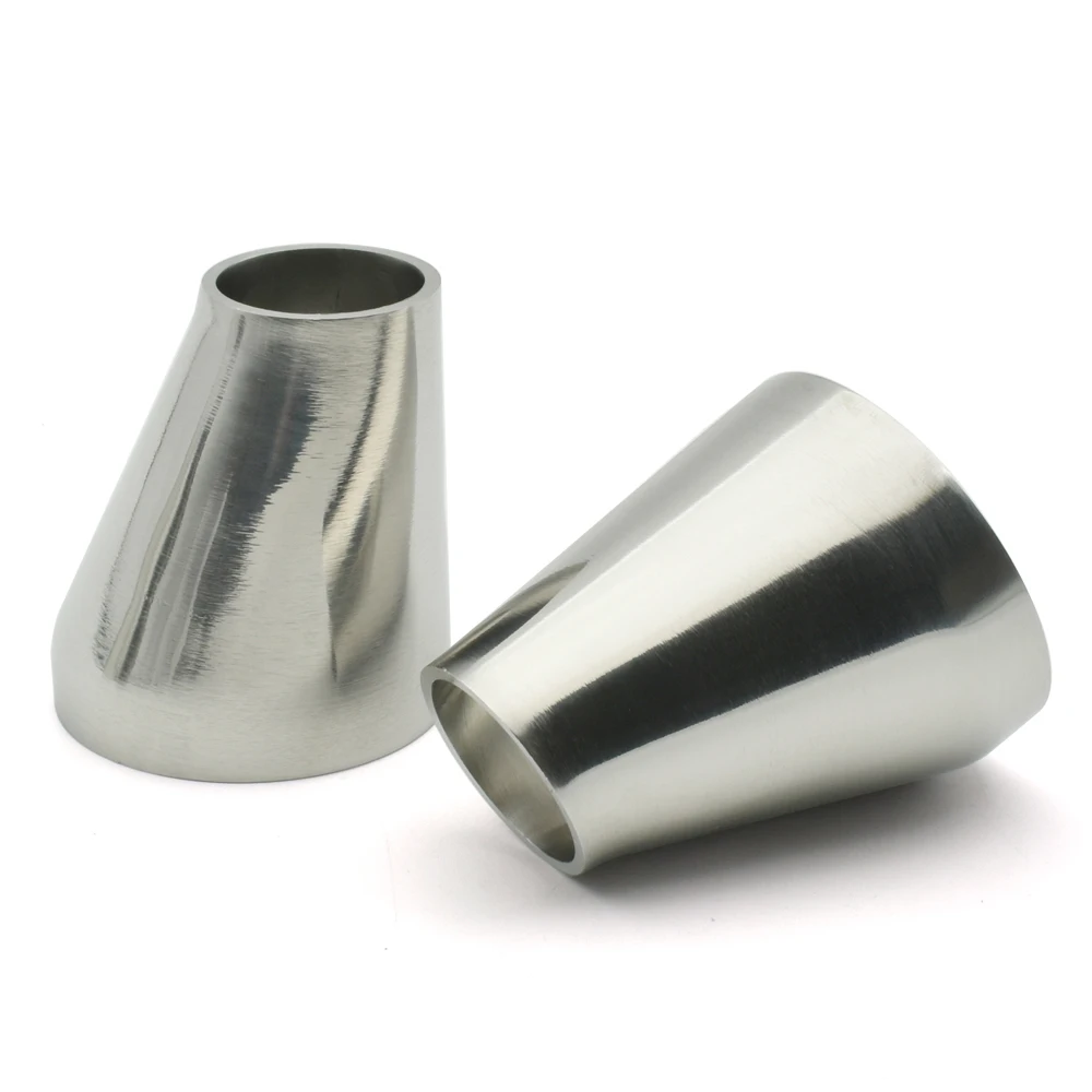 19/25/32/38/45/51/57/63/76/102mm OD Butt Welded Eccentric Reducer Pipe SS304 Stainless Steel Sanitary Pipe Reducer Accessories stainless steel tube