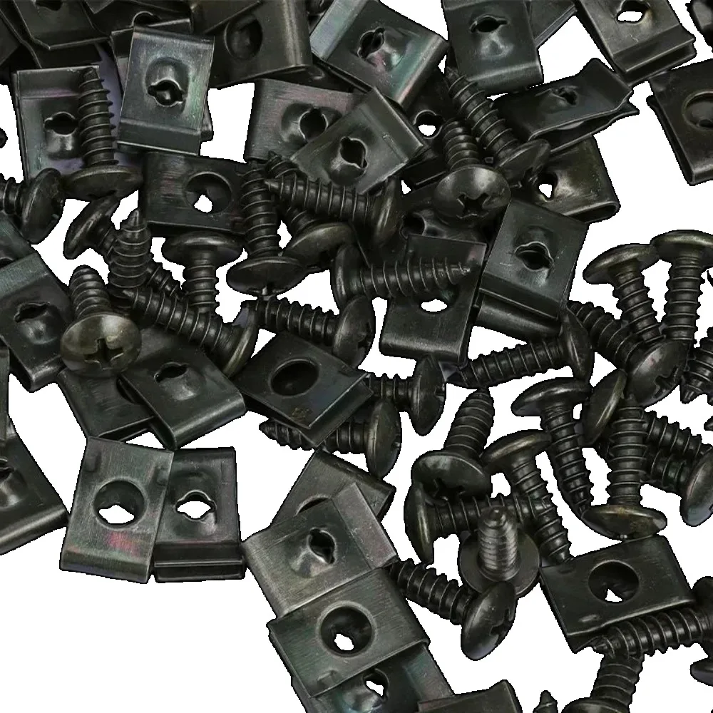Zinc plated u shaped self tapping screws 100 pcs