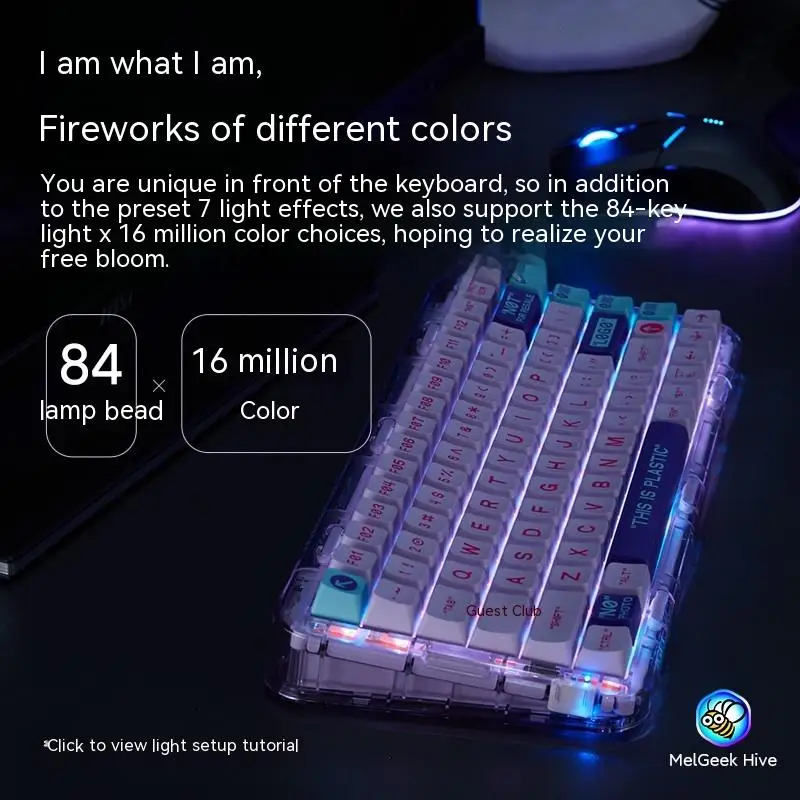 Melgeek mojo84 drahtlose mechanische Tastatur Bluetooth 3-Modus 