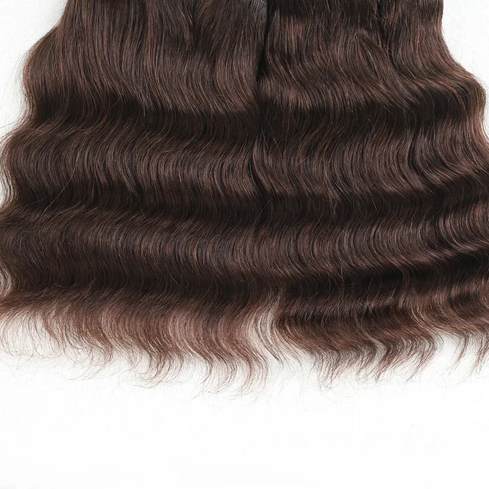 Brazilian Natural Wave Human Hair 2 Bundles Human Hair Wave Bundles Natural Extensions For Women Virgin Remy