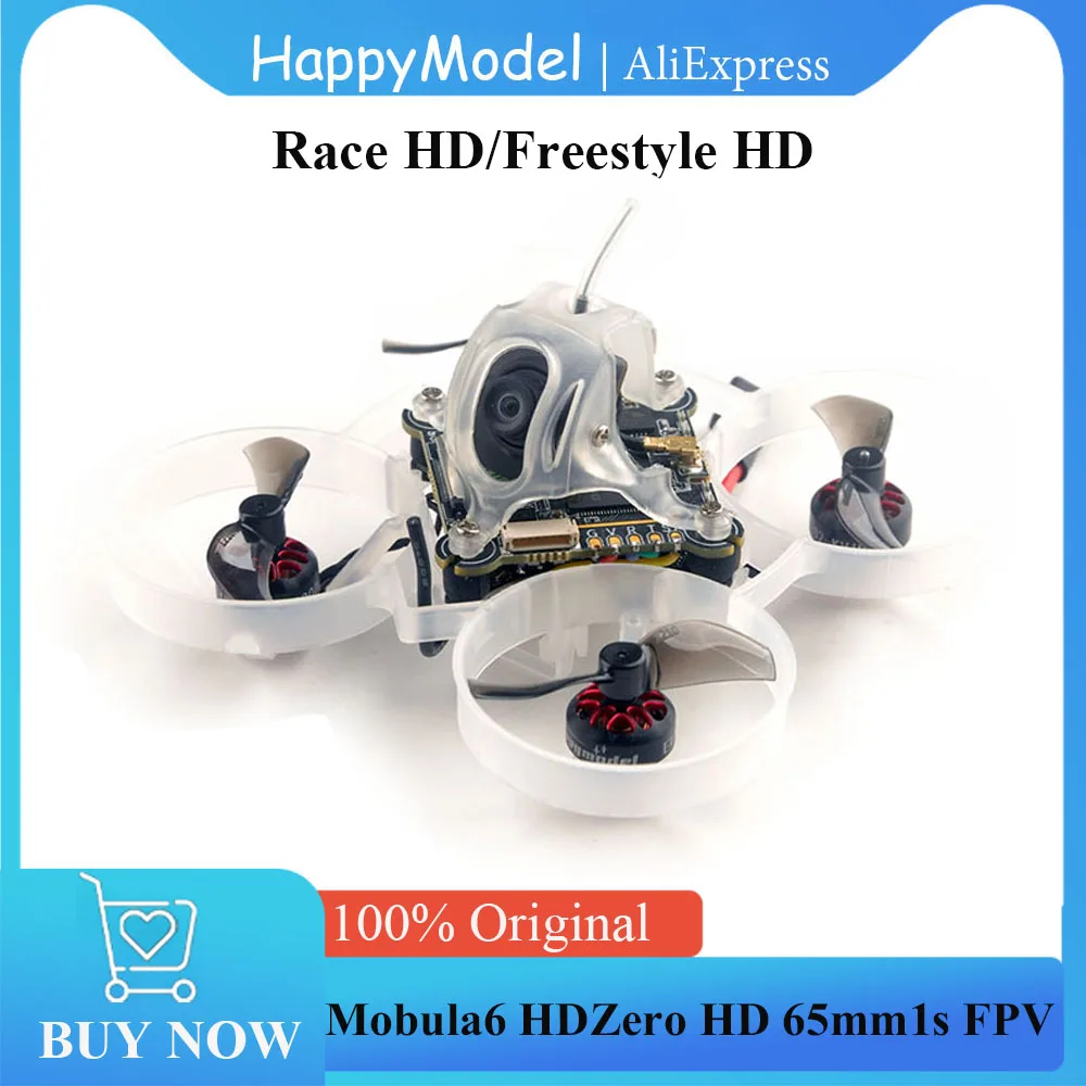 HappyModel Mobula6 HDZero Race HD/Freestyle HD 65mm1s Brushless 5 In 1 AIO Flight Controller Indoor FPV Micro Whoop