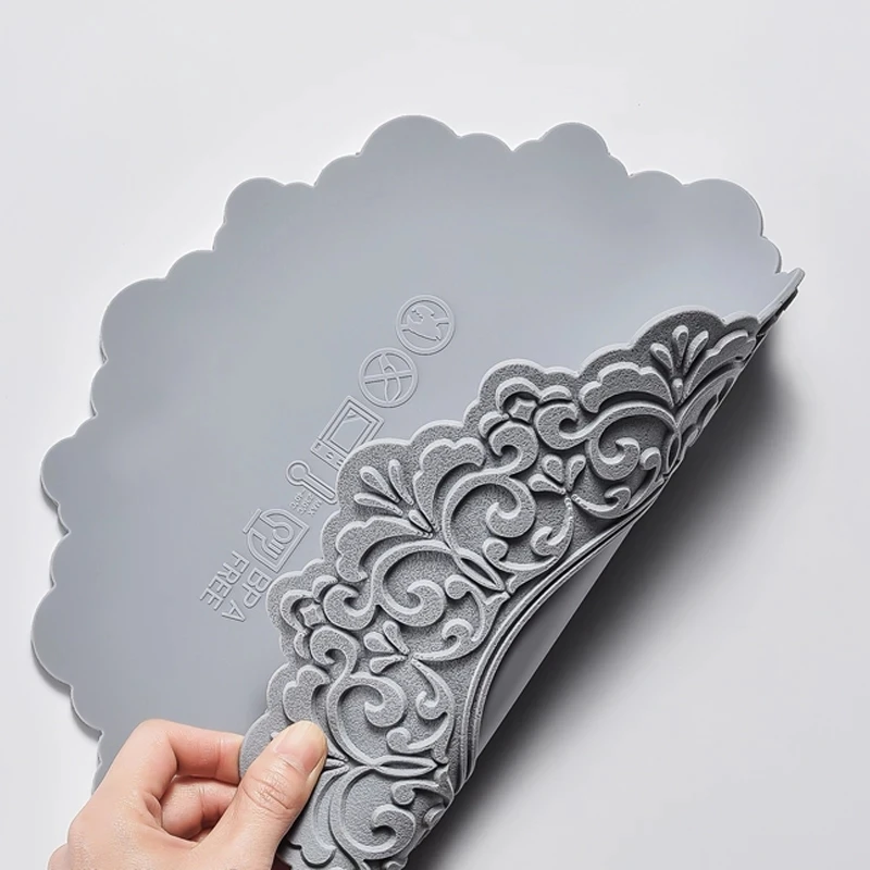 1/4 pezzi Sottopiatti antiscivolo in lino, carini e interessanti design visivi con frutta