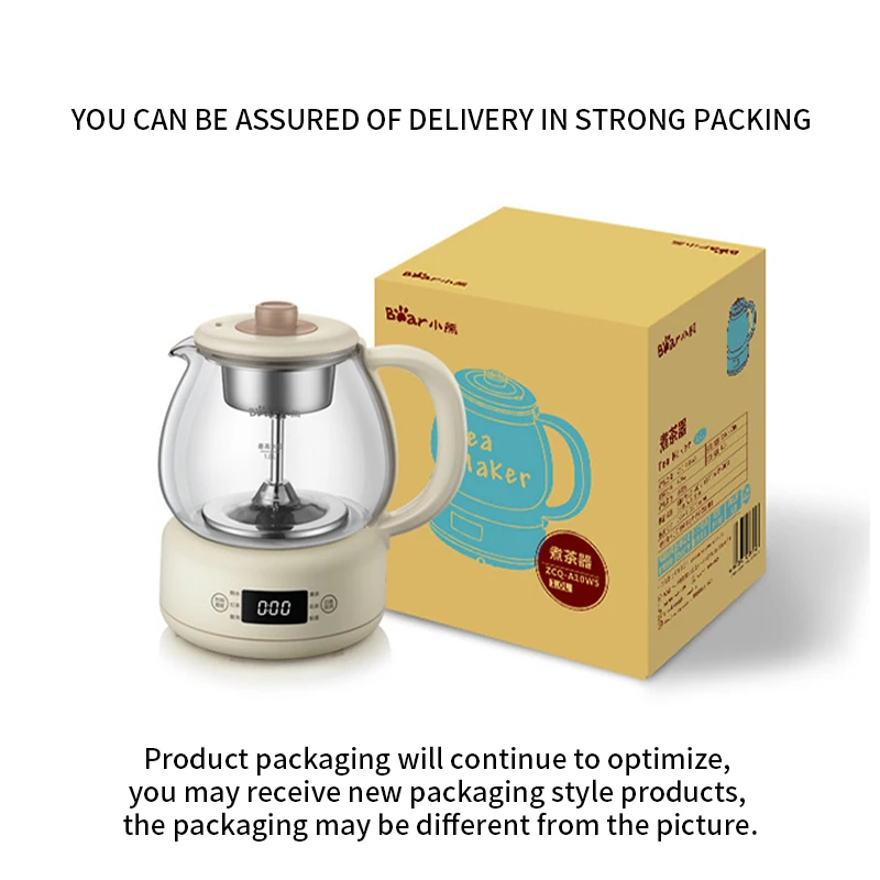 1L Electroc 220V Kettle Tea brewer Household Automatic Tea cooker steam spray type Back Flower Bear EU AU UK US PLUG