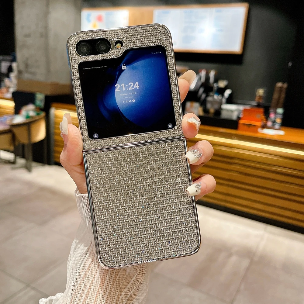 Luxury Diamond Electroplate Glitter Shockproof Rhinestone Thin Phone Case
