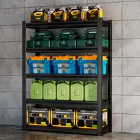72"H 5 Tier Heavy Duty Metal Garage Storage Shelving Industrial Utility Racks kitchen shelf 2000 lbs Capacity Black 2