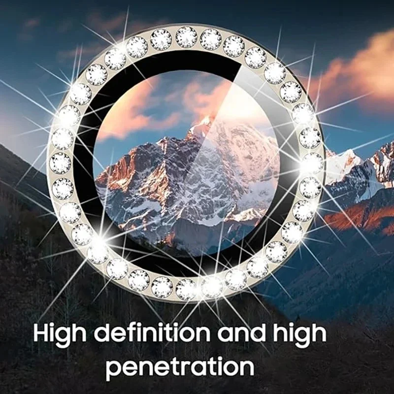 Diamond-Cut Camera Lens Protector Glass with Metal Backing