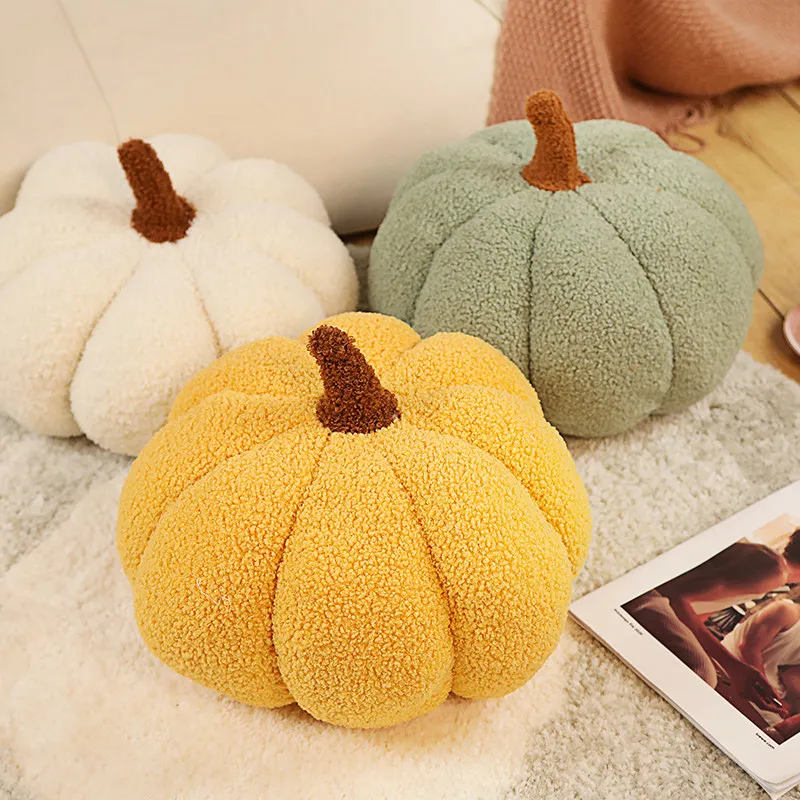 20cm Small Size Soft Pumpkin Plush Toys Lovely Stuffed Plant Bedroom Decoration Halloween Decor Dolls Soothing Pillow for Kids