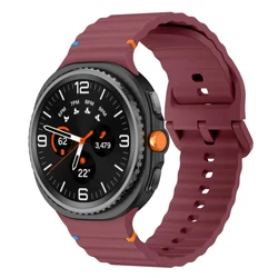 Silicone Smartwatch Band - Premium Rubber Bracelet for Galaxy Watch 8 Classic (Wine red)