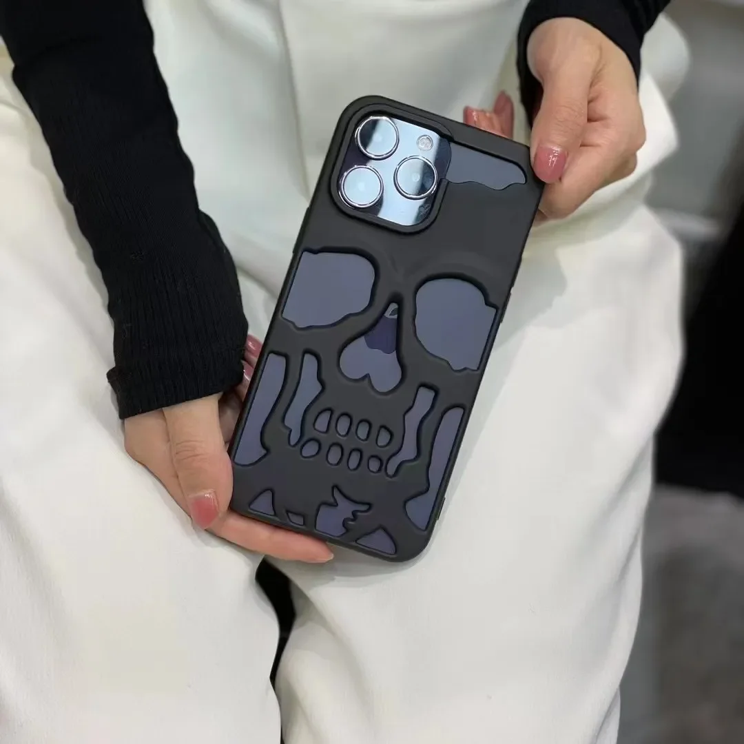 Stoßfeste Totenkopf Handyhülle Für Iphone Pro Max Plus Modelle_voghion.com
