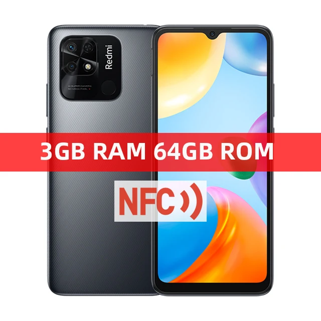  Global Version Xiaomi Redmi 10C 10 C 4GB RAM 64GB ROM / 128GB ROM Mobile Phone Snapdragon 680 Octa Core 50MP Rear Camera 5000mA 