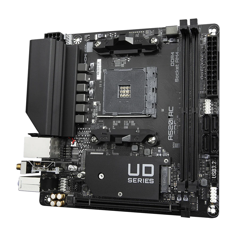 For Gigabyte A520I AC Mini ITX PC Motherboard WIFI 6-Phase Power Supply DDR4 4 For Gigabyte A520I AC Mini ITX PC Motherboard WIFI 6-Phase Power Supply DDR4 - Image 2