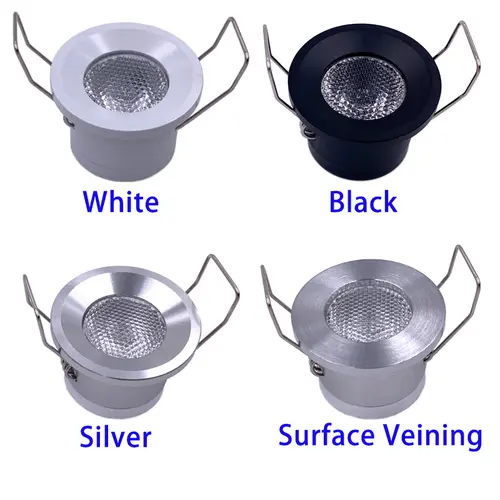Mini Down Light LED 12V 1W Embedded Small Spotlight Ceiling Kitchen Bathroom Built-in Led Light Lamp Silver, White, Black Shell - Image 6