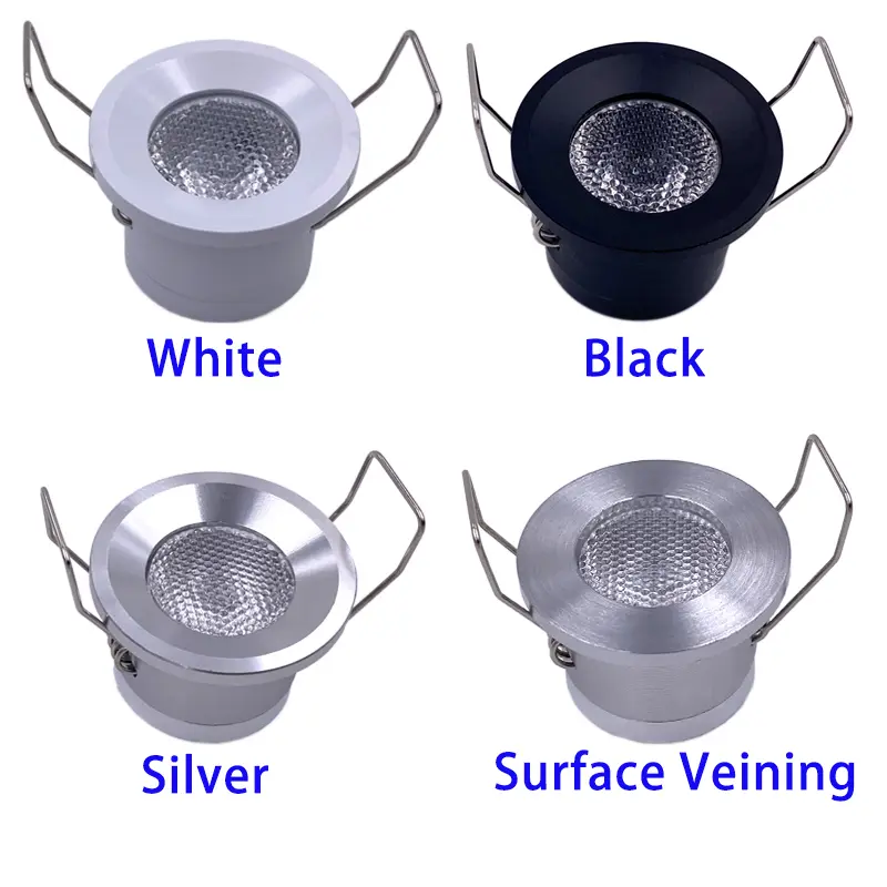 Mini Down Light LED 12V 1W Embedded Small Spotlight Ceiling Kitchen Bathroom Built-in Led Light Lamp Silver, White, Black Shell - Image 6
