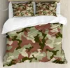 Grey Camo Comforter Bedding Set Full Size, Camouflage Army Design Bedding Collections for Kid Boy, Soft All-Season Bed Set 6