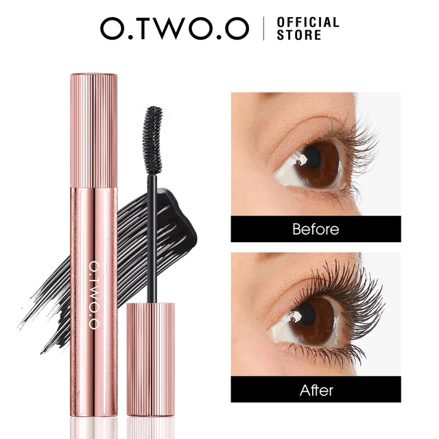O.TWO.O 4D Mascara Waterproof Extra Volume Long -lasting Hyper-Curl Lengthening Eyelash Non-smudging Eyelashes Black Mascara