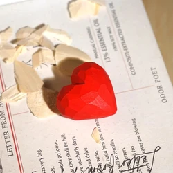 Handcrafted Wooden Heart Sculpture - Elegant Home and Desk Decor (1 piece)